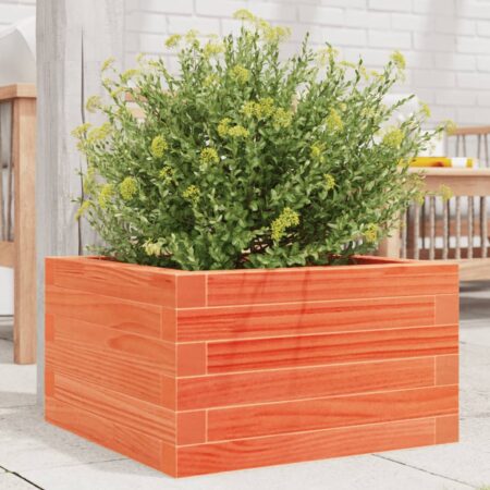 vidaXL plantekasse 40x40x23 cm massivt fyrretræ gyldenbrun