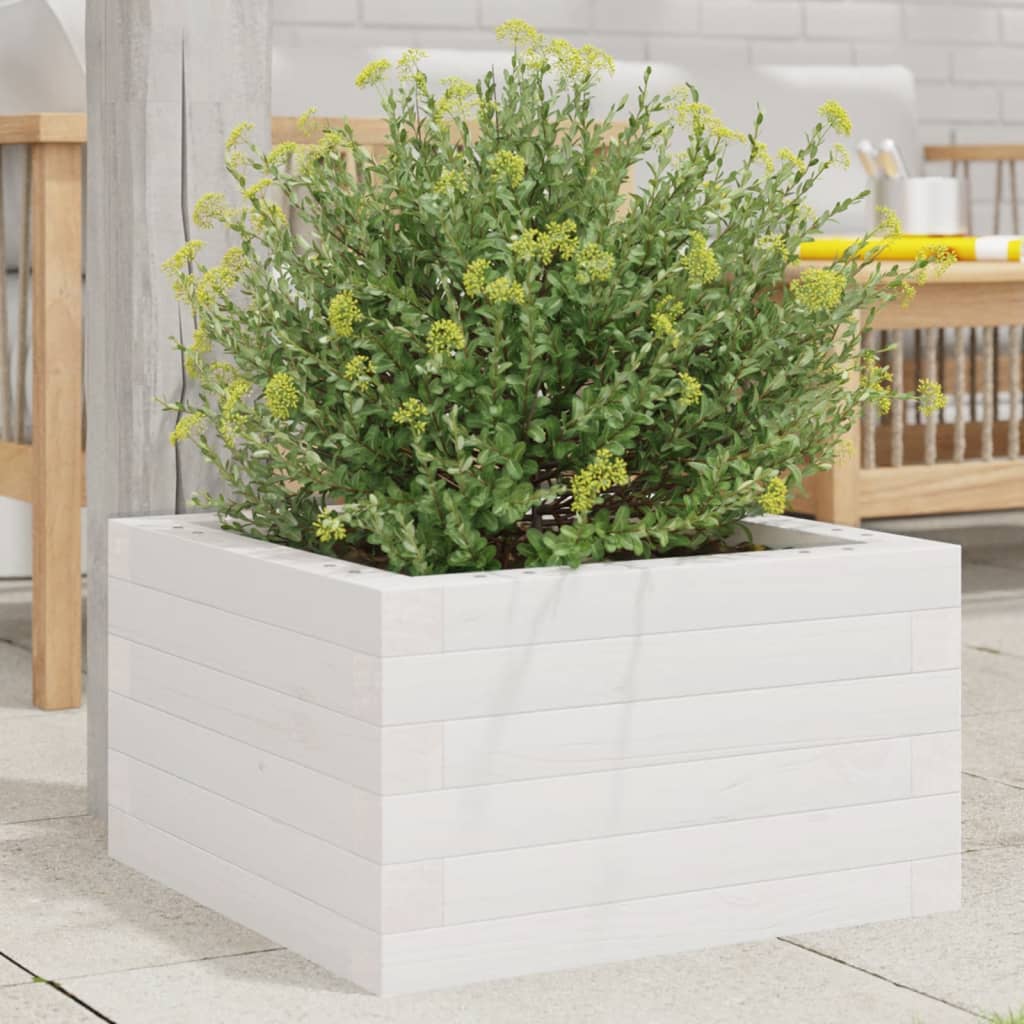 vidaXL plantekasse 40x40x23 cm massivt fyrretræ hvid vidaXL plantekasse 40x40x23 cm massivt fyrretræ hvid