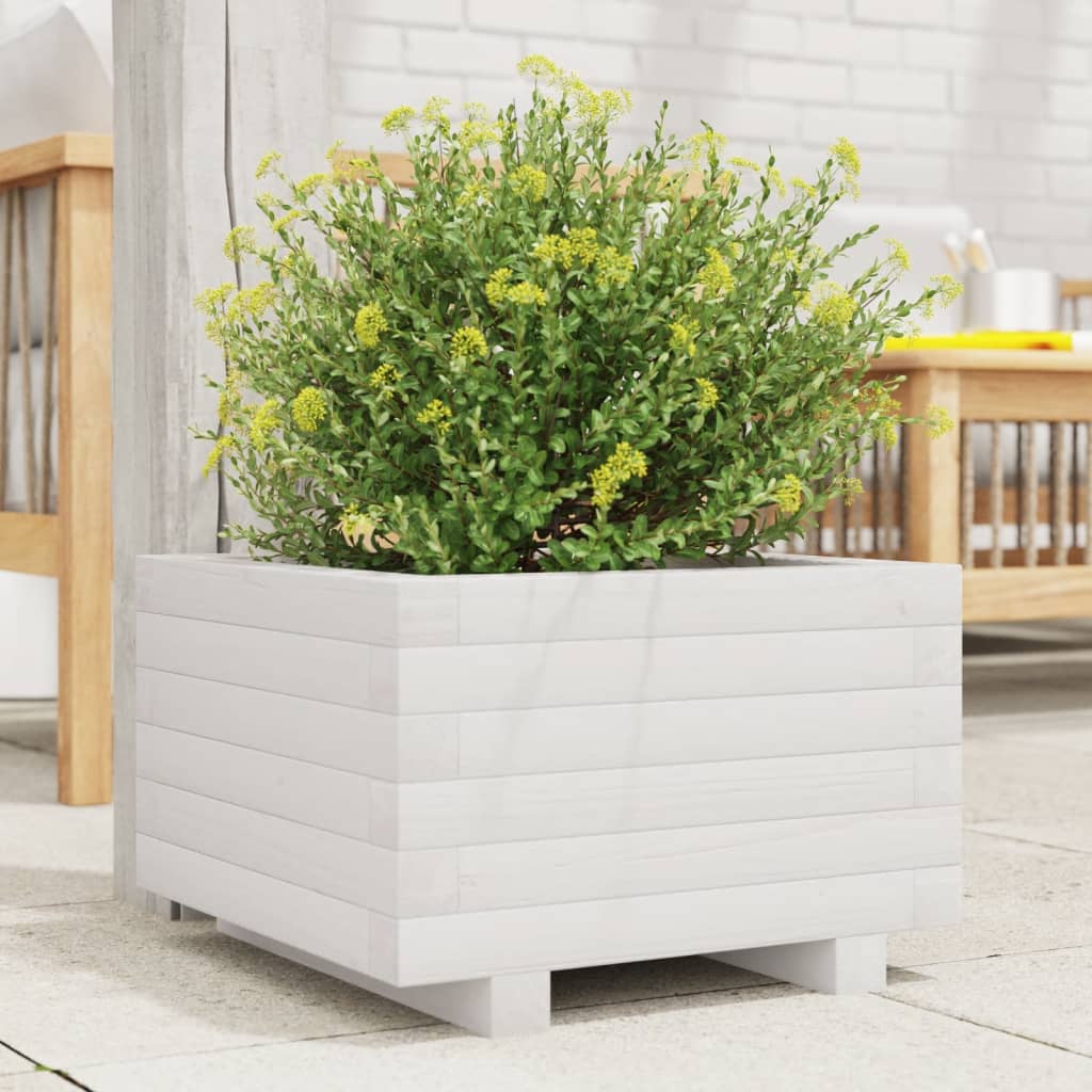 vidaXL plantekasse 40x40x26,5 cm massivt fyrretræ hvid vidaXL plantekasse 40x40x26,5 cm massivt fyrretræ hvid
