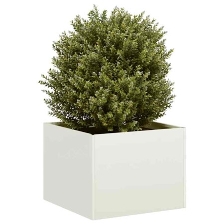vidaXL plantekasse 40x40x30 cm stål hvid