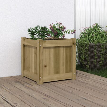 vidaXL plantekasse 40x40x40 cm imprægneret fyrretræ