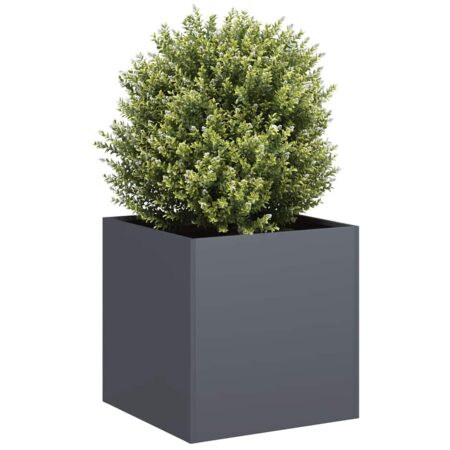 vidaXL plantekasse 40x40x40 cm koldvalset stål antracitgrå