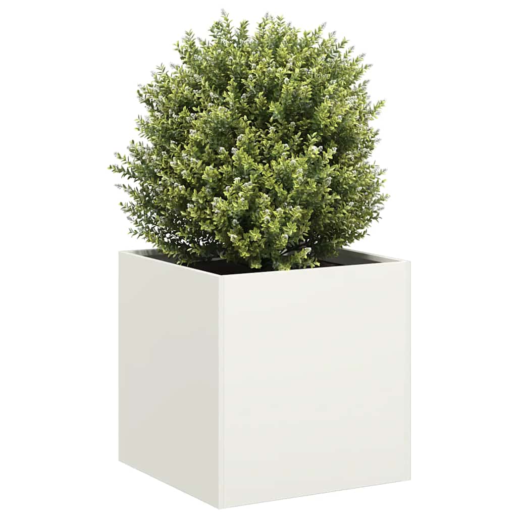 vidaXL plantekasse 40x40x40 cm koldvalset stål hvid vidaXL plantekasse 40x40x40 cm koldvalset stål hvid