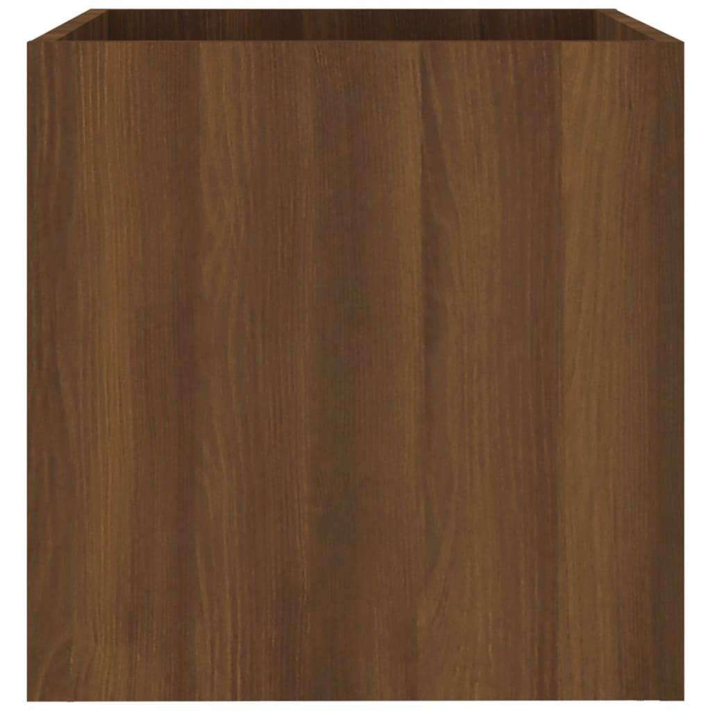 vidaXL plantekasse 40x40x40 cm konstrueret træ brun egetræsfarve vidaXL plantekasse 40x40x40 cm konstrueret træ brun egetræsfarve