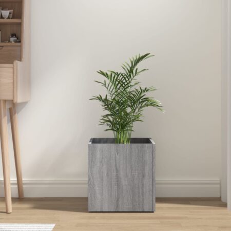 vidaXL plantekasse 40x40x40 cm konstrueret træ grå sonoma-eg