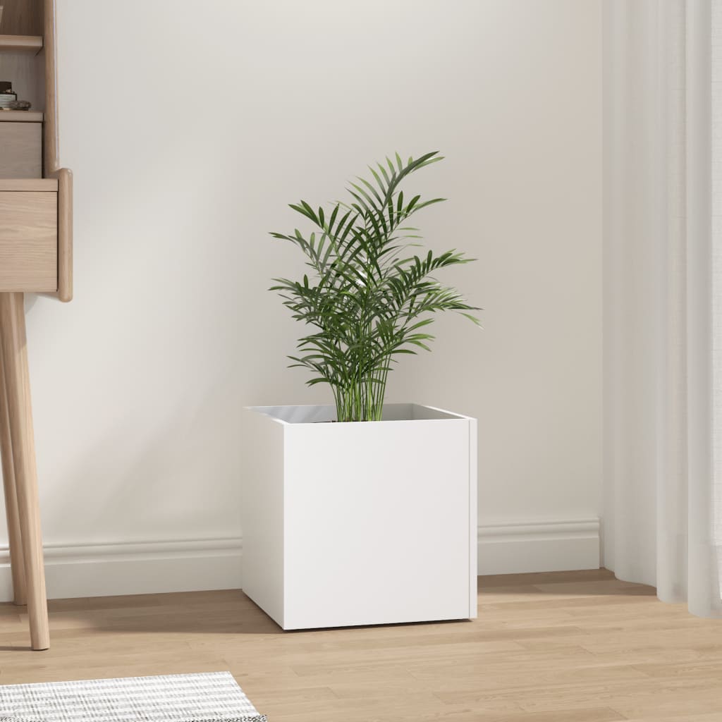 vidaXL plantekasse 40x40x40 cm konstrueret træ hvid vidaXL plantekasse 40x40x40 cm konstrueret træ hvid