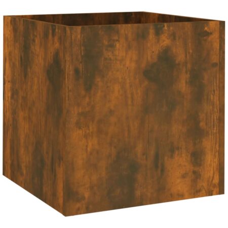 vidaXL plantekasse 40x40x40 cm konstrueret træ røget egetræsfarve