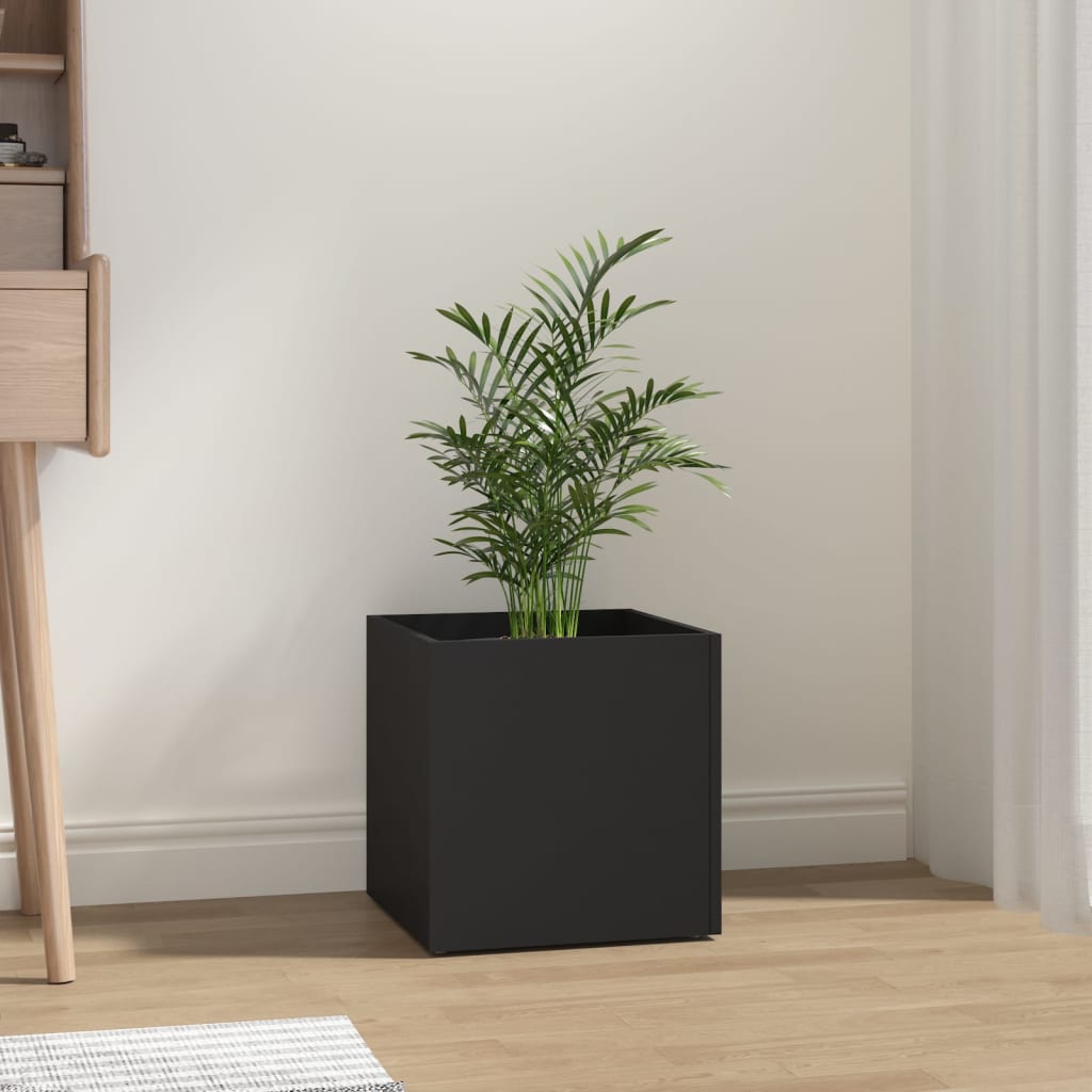 vidaXL plantekasse 40x40x40 cm konstrueret træ sort vidaXL plantekasse 40x40x40 cm konstrueret træ sort