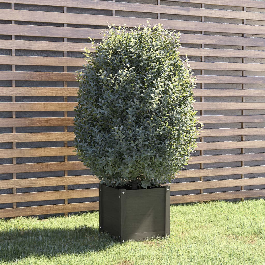 vidaXL plantekasse 40x40x40 cm massivt fyrretræ grå vidaXL plantekasse 40x40x40 cm massivt fyrretræ grå