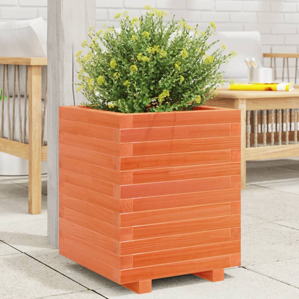 vidaXL plantekasse 40x40x49,5 cm massivt fyrretræ gyldenbrun vidaXL plantekasse 40x40x49,5 cm massivt fyrretræ gyldenbrun