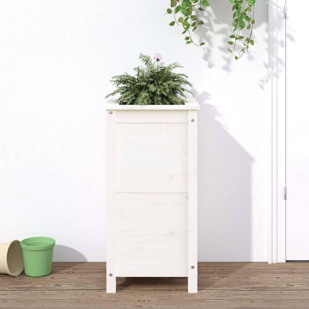 vidaXL plantekasse 40x40x78 cm massivt fyrretræ hvid vidaXL plantekasse 40x40x78 cm massivt fyrretræ hvid