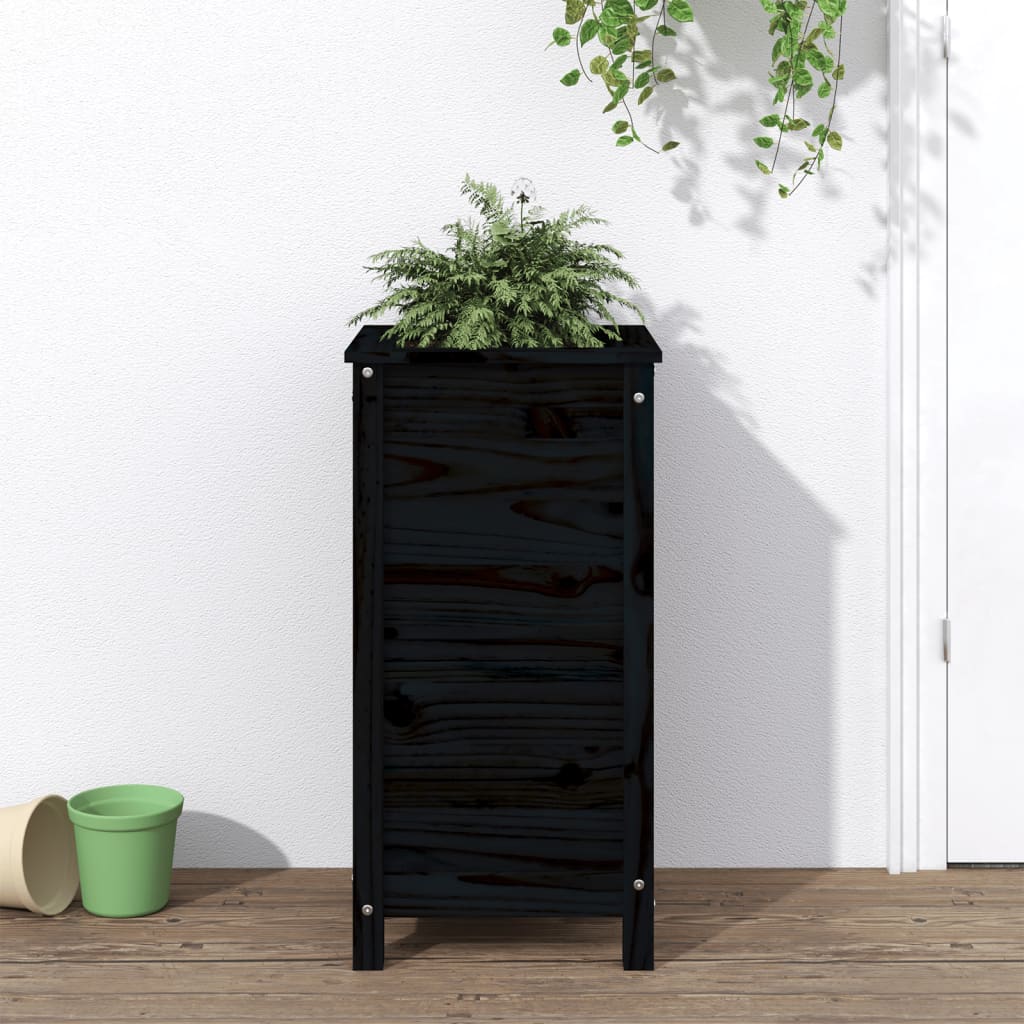 vidaXL plantekasse 40x40x78 cm massivt fyrretræ sort vidaXL plantekasse 40x40x78 cm massivt fyrretræ sort
