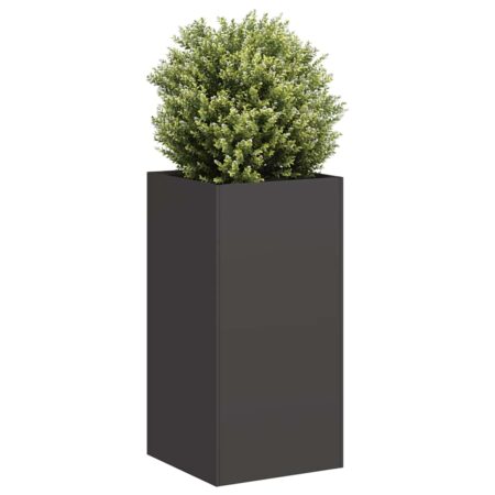 vidaXL plantekasse 40x40x80 cm koldvalset stål sort