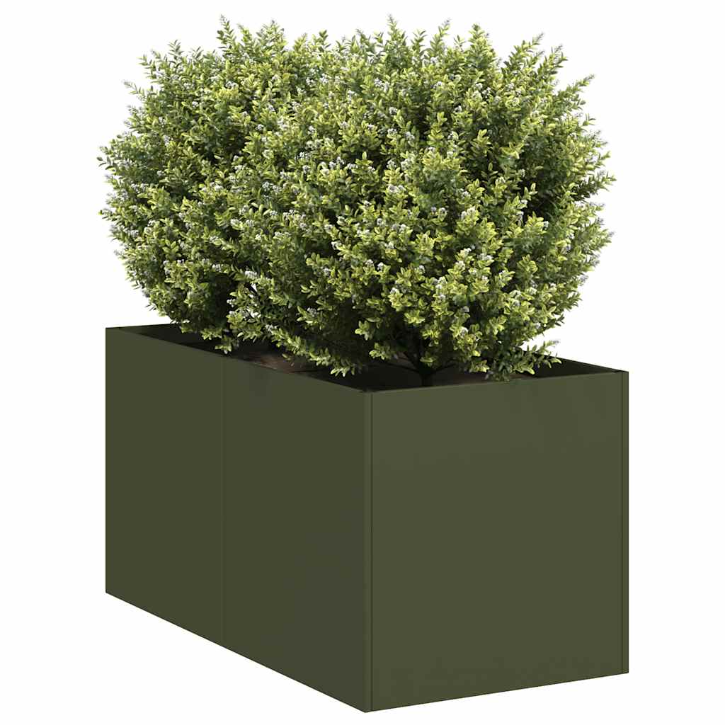 vidaXL plantekasse 40x80x40 cm koldvalset stål olivengrøn vidaXL plantekasse 40x80x40 cm koldvalset stål olivengrøn