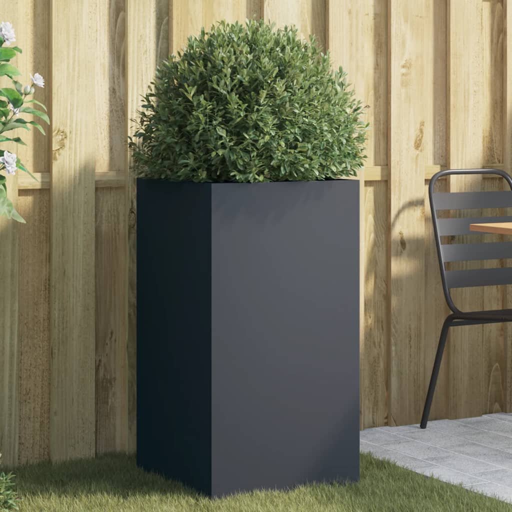 vidaXL plantekasse 42x38x75 cm stål antracitgrå vidaXL plantekasse 42x38x75 cm stål antracitgrå