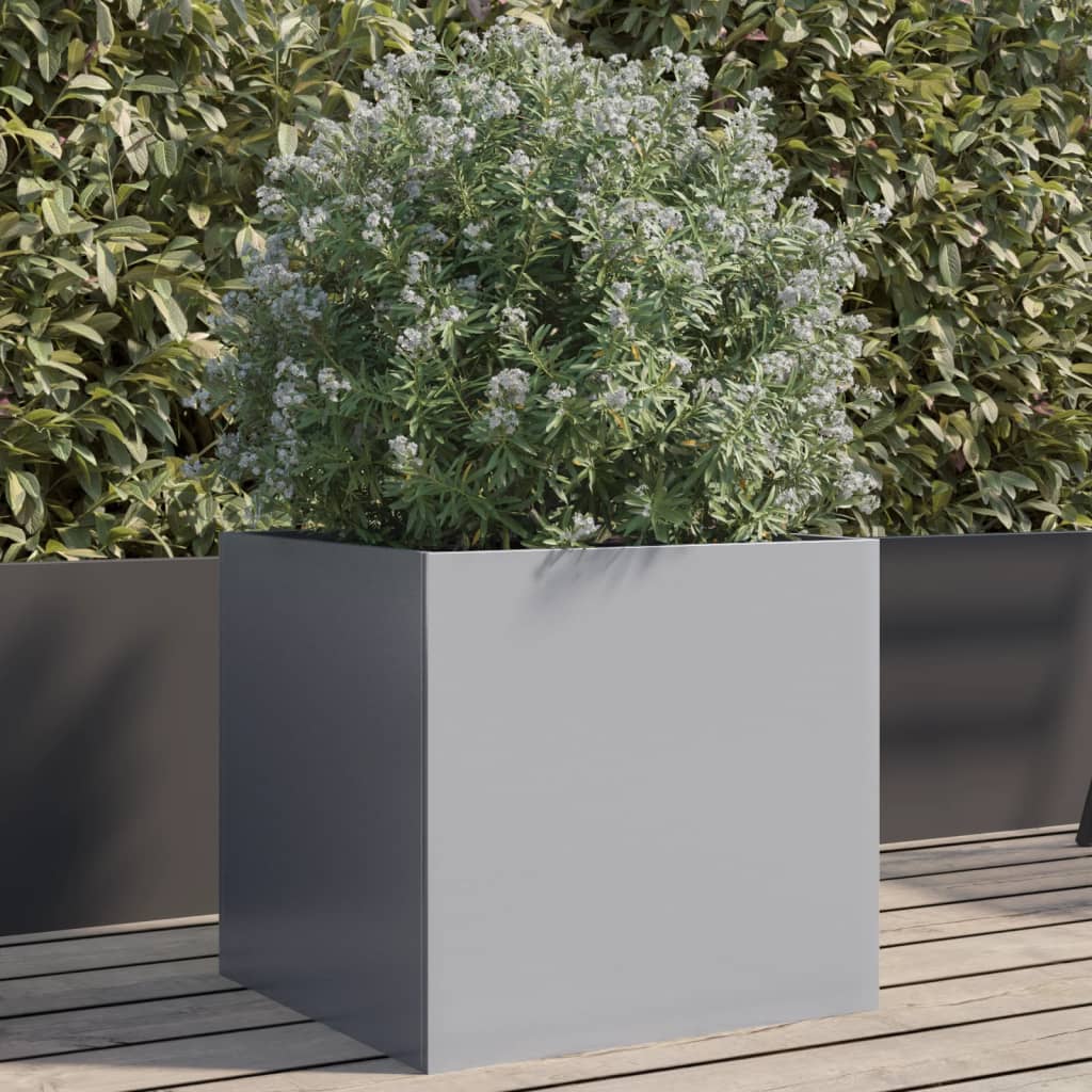 vidaXL plantekasse 42x40x39 cm galvaniseret stål sølvfarvet vidaXL plantekasse 42x40x39 cm galvaniseret stål sølvfarvet