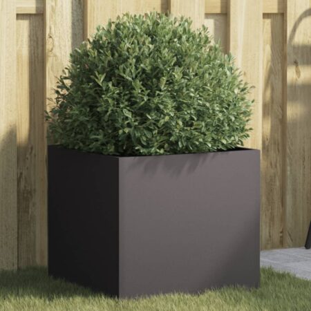 vidaXL plantekasse 42x40x39 cm koldvalset stål sort