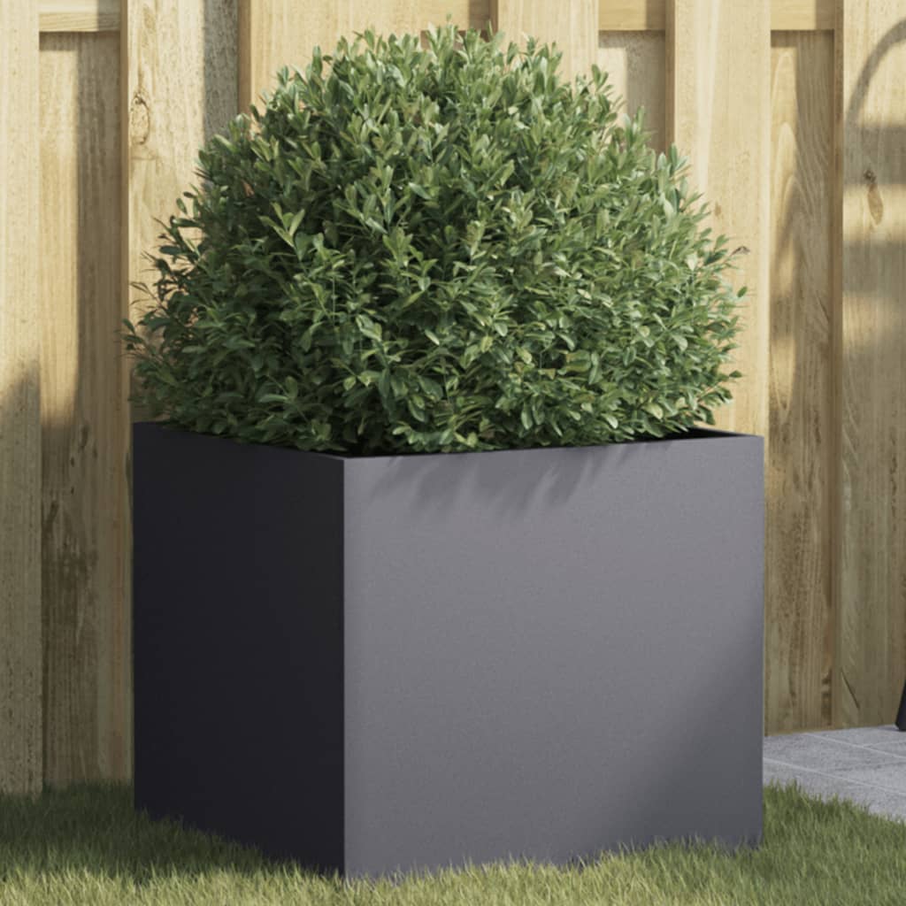 vidaXL plantekasse 42x40x39 cm stål antracitgrå vidaXL plantekasse 42x40x39 cm stål antracitgrå