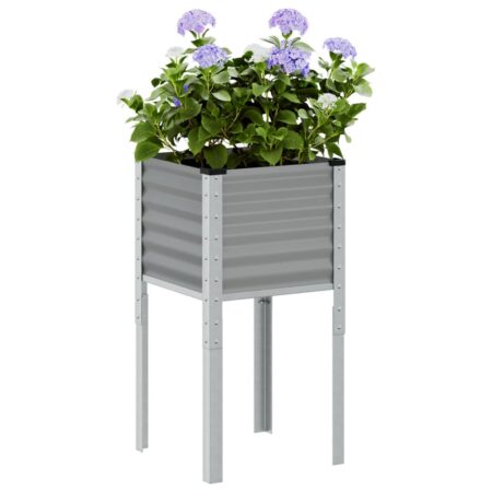 vidaXL plantekasse 45x45x88 cm stål grå