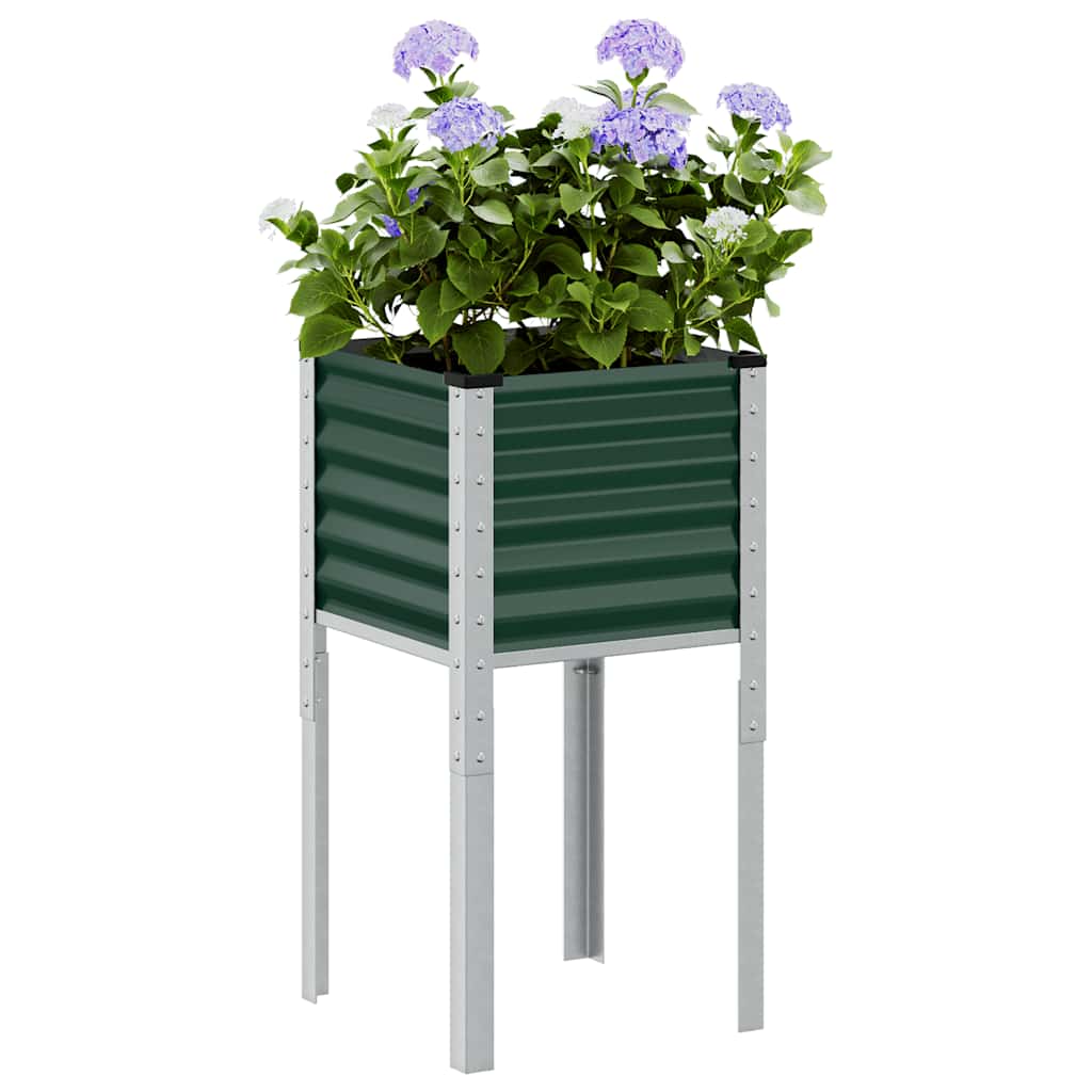 vidaXL plantekasse 45x45x88 cm stål grøn vidaXL plantekasse 45x45x88 cm stål grøn