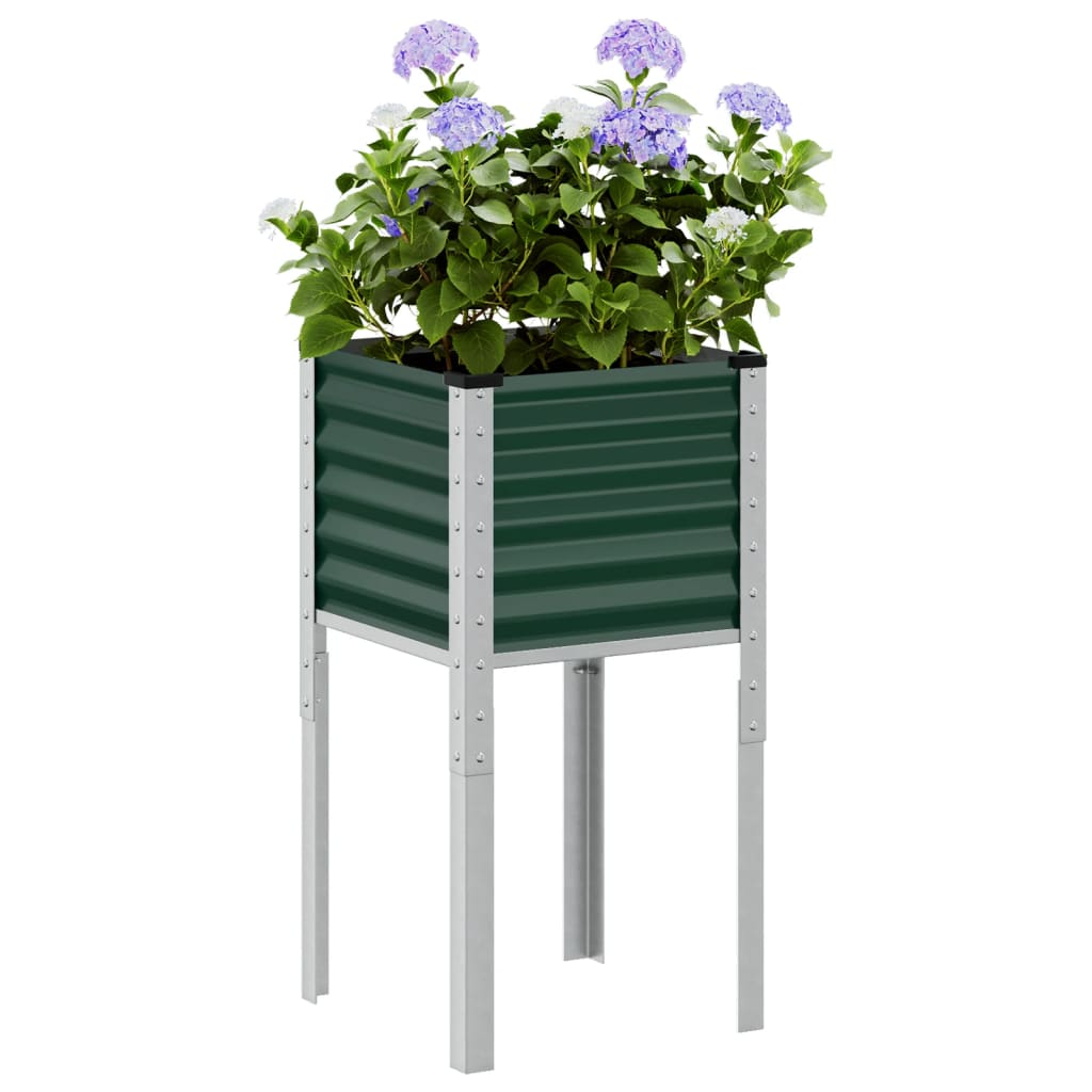 vidaXL plantekasse 45x45x88 cm stål grøn vidaXL plantekasse 45x45x88 cm stål grøn