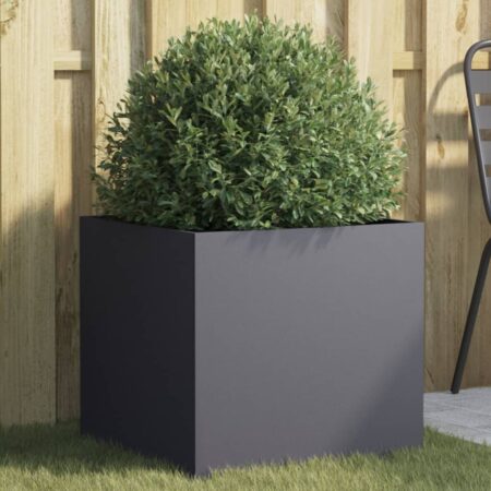 vidaXL plantekasse 49x47x46 cm stål antracitgrå