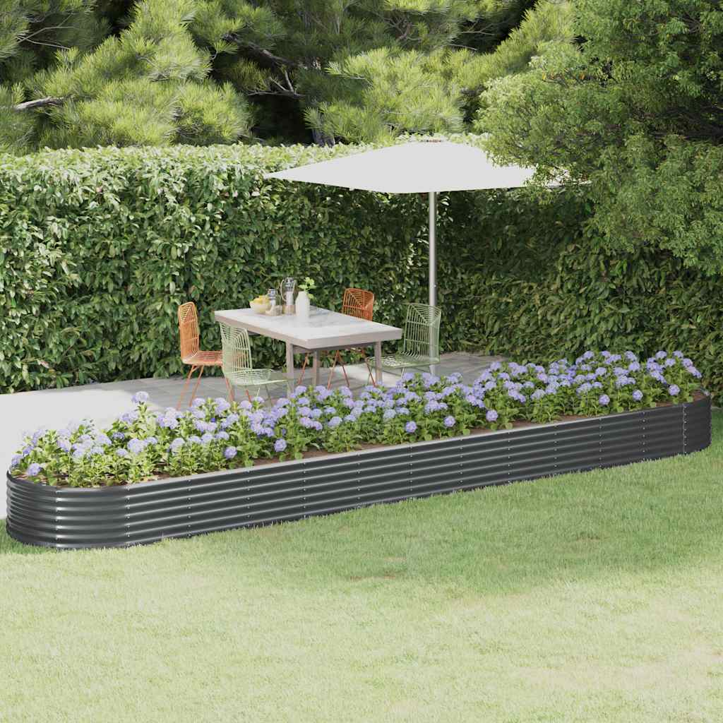 vidaXL plantekasse 507x100x36 cm galvaniseret stål antracitgrå vidaXL plantekasse 507x100x36 cm galvaniseret stål antracitgrå