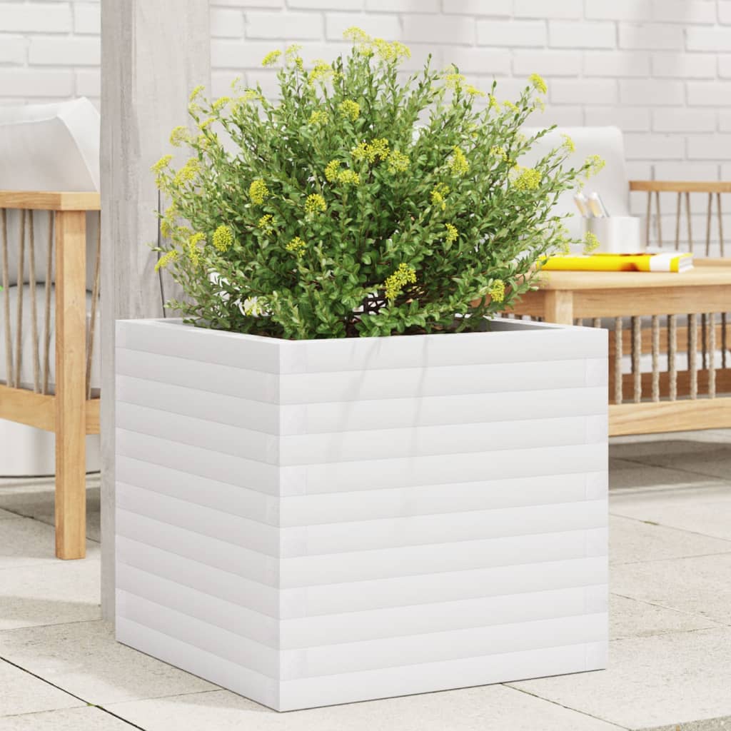 vidaXL plantekasse 50x50x46 cm massivt fyrretræ hvid vidaXL plantekasse 50x50x46 cm massivt fyrretræ hvid
