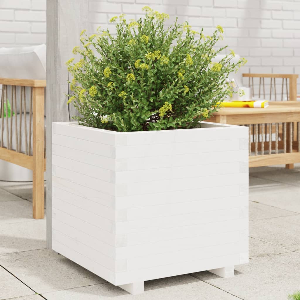 vidaXL plantekasse 50x50x49,5 cm massivt fyrretræ hvid vidaXL plantekasse 50x50x49,5 cm massivt fyrretræ hvid