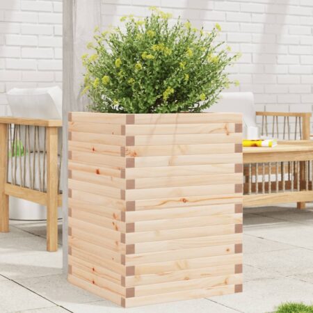 vidaXL plantekasse 50x50x68,5 cm massivt fyrretræ