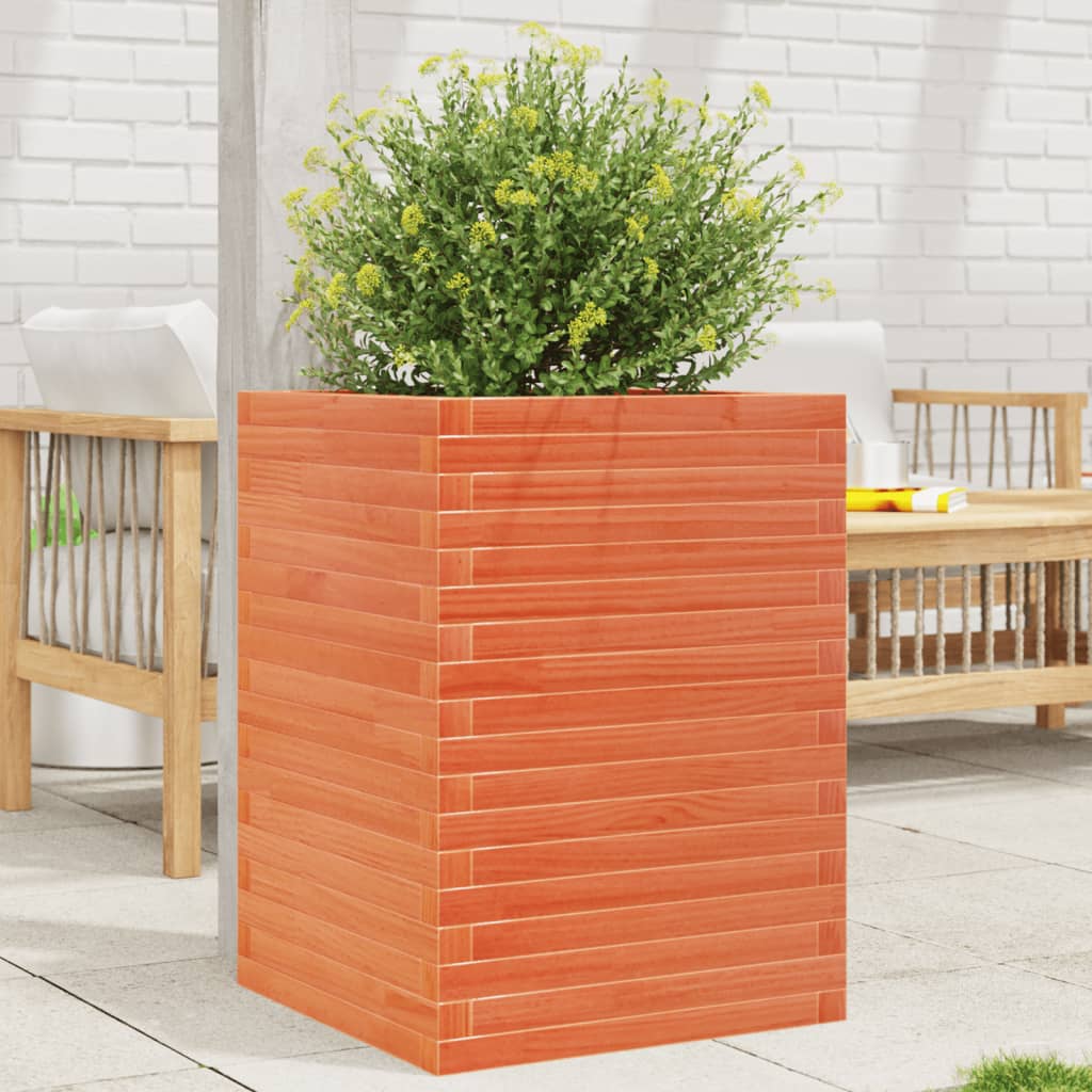 vidaXL plantekasse 50x50x68,5 cm massivt fyrretræ gyldenbrun vidaXL plantekasse 50x50x68,5 cm massivt fyrretræ gyldenbrun