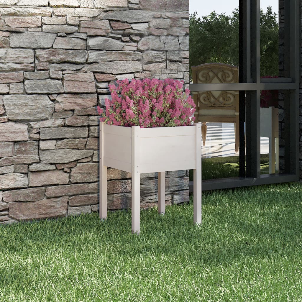 vidaXL plantekasse 50x50x70 cm massivt fyrretræ hvid vidaXL plantekasse 50x50x70 cm massivt fyrretræ hvid