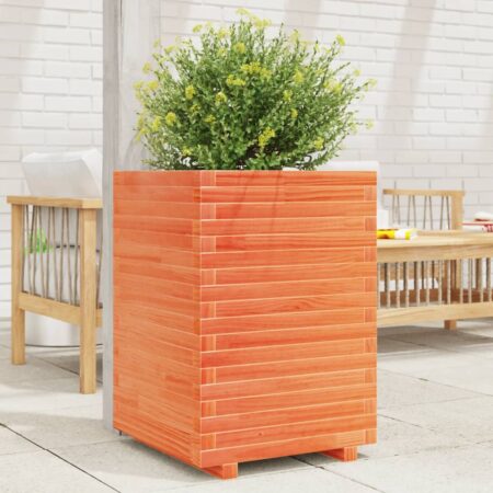 vidaXL plantekasse 50x50x72 cm massivt fyrretræ gyldenbrun