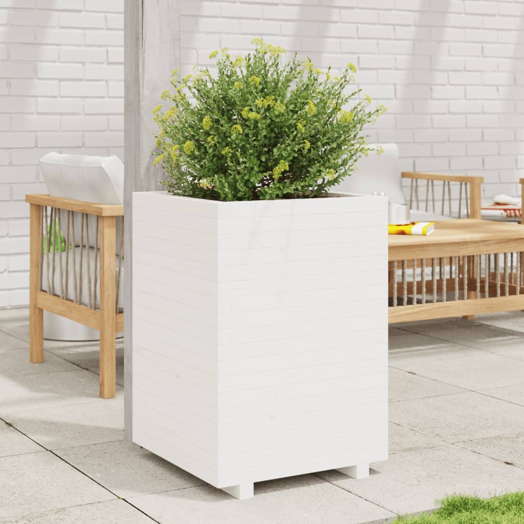 vidaXL plantekasse 50x50x72,5 cm massivt fyrretræ hvid vidaXL plantekasse 50x50x72,5 cm massivt fyrretræ hvid