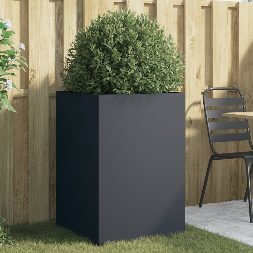 vidaXL plantekasse 52x48x75 cm stål antracitgrå vidaXL plantekasse 52x48x75 cm stål antracitgrå