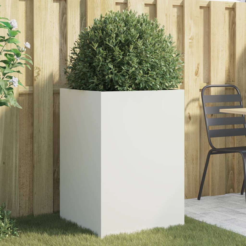 vidaXL plantekasse 52x48x75 cm stål hvid vidaXL plantekasse 52x48x75 cm stål hvid
