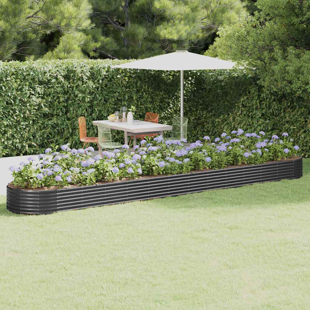 vidaXL plantekasse 544x100x36 cm galvaniseret stål antracitgrå vidaXL plantekasse 544x100x36 cm galvaniseret stål antracitgrå