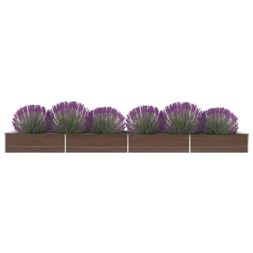 vidaXL plantekasse 600x80x45 cm galvaniseret stål brun vidaXL plantekasse 600x80x45 cm galvaniseret stål brun