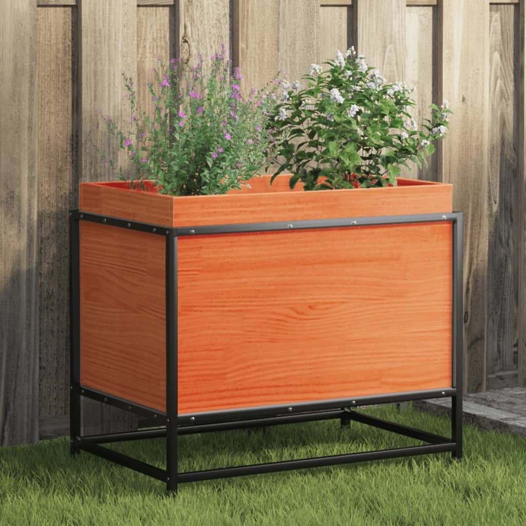 vidaXL plantekasse 60x40x50 cm massivt fyrretræ gyldenbrun vidaXL plantekasse 60x40x50 cm massivt fyrretræ gyldenbrun