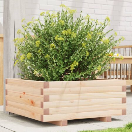 vidaXL plantekasse 60x60x26,5 cm massivt fyrretræ