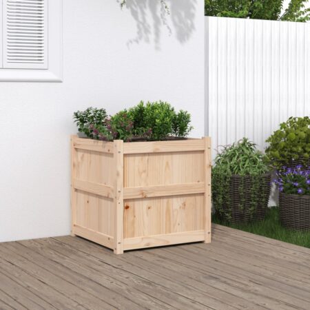 vidaXL plantekasse 60x60x60 cm massivt fyrretræ