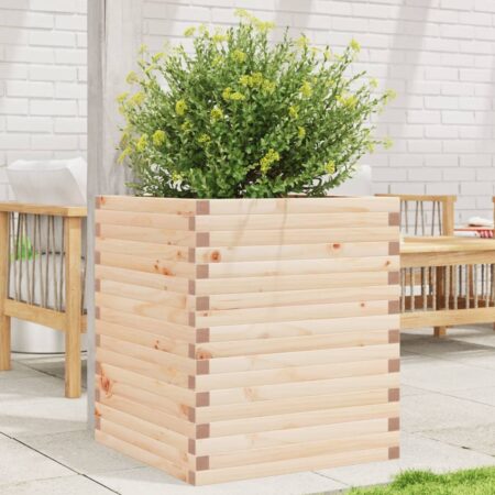 vidaXL plantekasse 60x60x68,5 cm massivt fyrretræ
