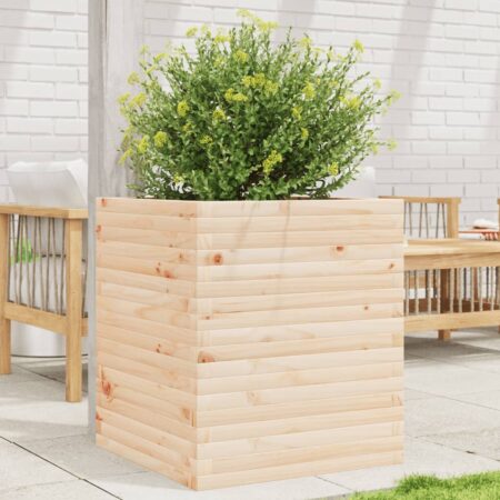 vidaXL plantekasse 60x60x68,5 cm massivt fyrretræ