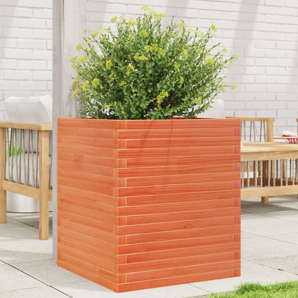 vidaXL plantekasse 60x60x68,5 cm massivt fyrretræ gyldenbrun vidaXL plantekasse 60x60x68,5 cm massivt fyrretræ gyldenbrun