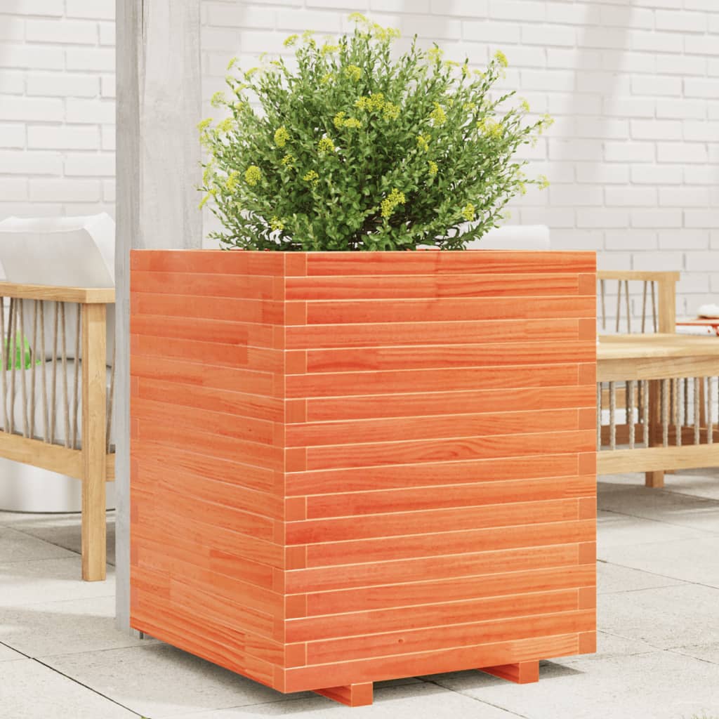 vidaXL plantekasse 60x60x72 cm massivt fyrretræ gyldenbrun vidaXL plantekasse 60x60x72 cm massivt fyrretræ gyldenbrun