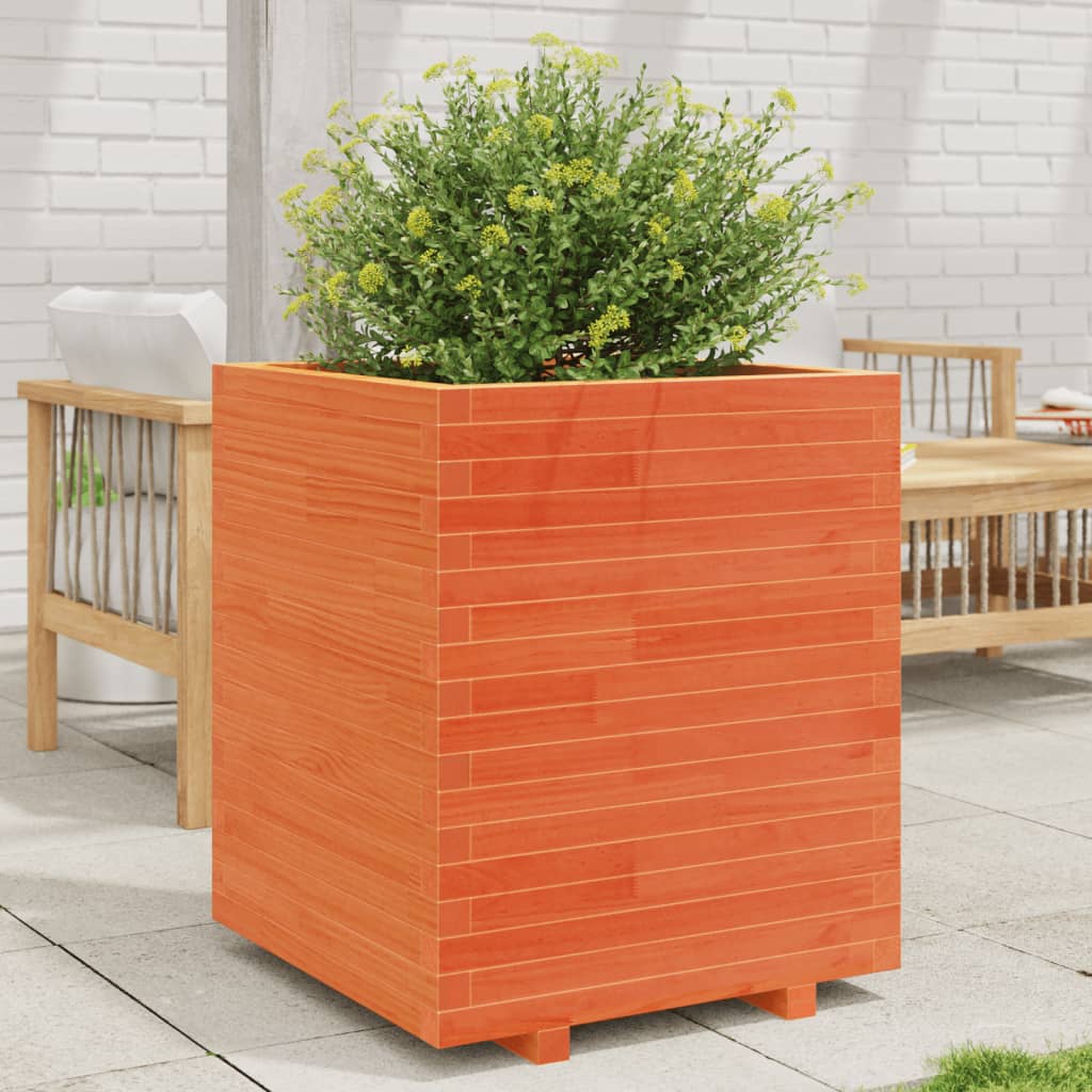 vidaXL plantekasse 60x60x72,5 cm massivt fyrretræ gyldenbrun vidaXL plantekasse 60x60x72,5 cm massivt fyrretræ gyldenbrun