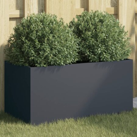 vidaXL plantekasse 62x30x29 cm stål antracitgrå