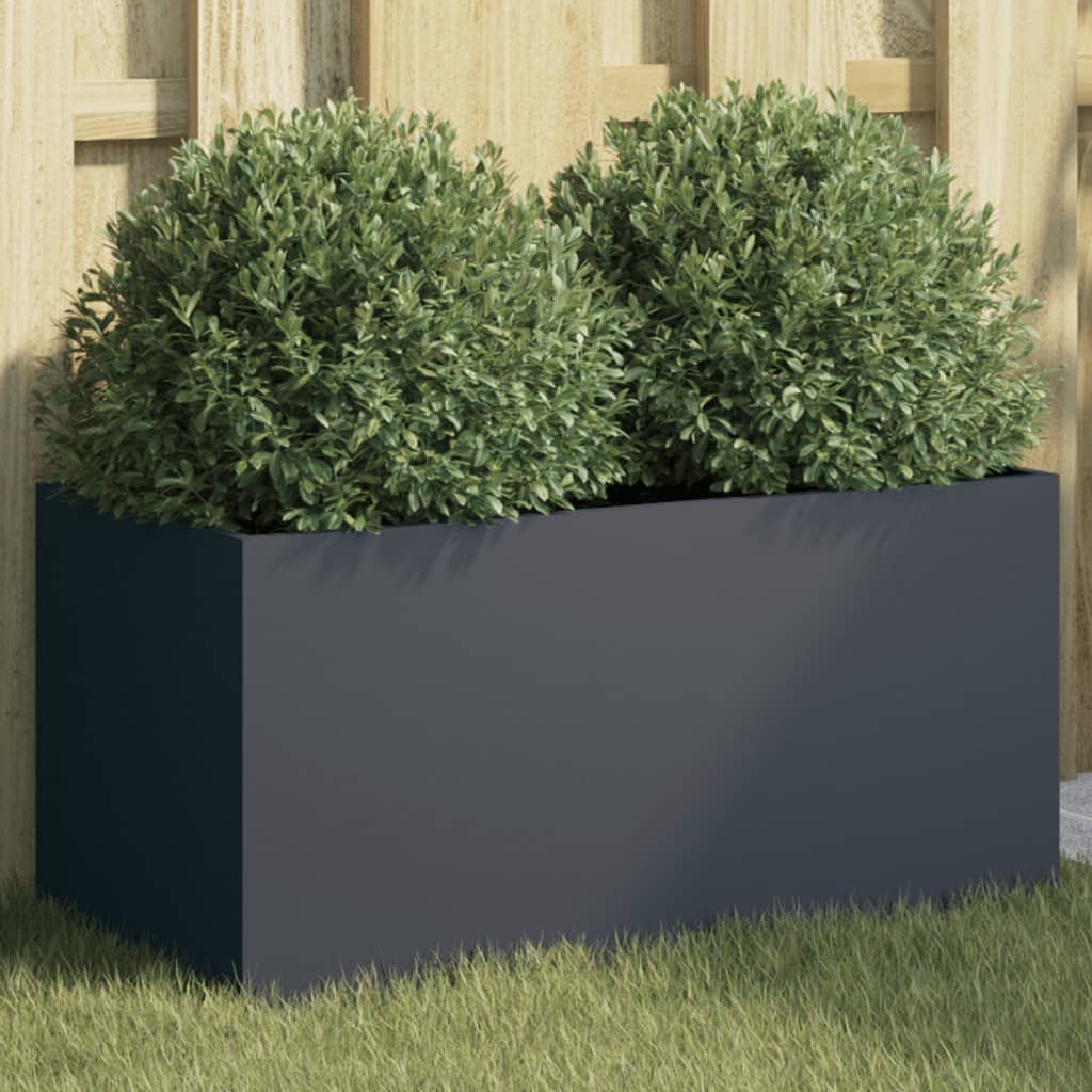 vidaXL plantekasse 62x30x29 cm stål antracitgrå vidaXL plantekasse 62x30x29 cm stål antracitgrå
