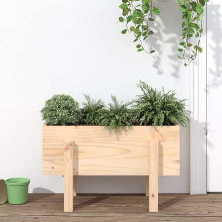vidaXL plantekasse 62x30x38 cm massivt fyrretræ