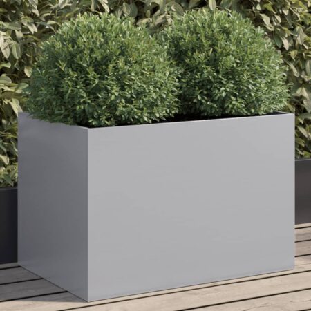 vidaXL plantekasse 62x40x39 cm galvaniseret stål sølvfarvet